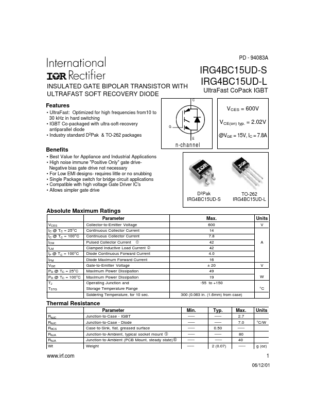IRG4BC15UD-S